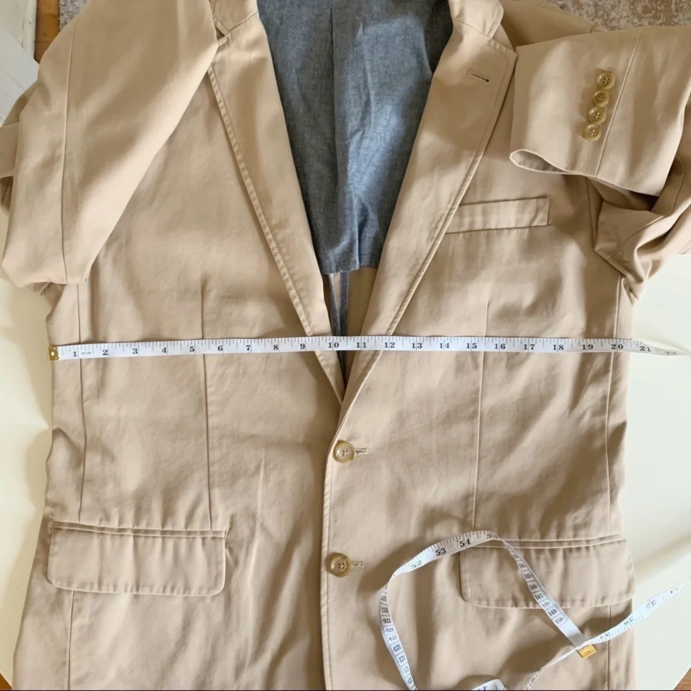 J. Crew Ludlow Cotton Blazer Jacket Khaki Men’s Size Large